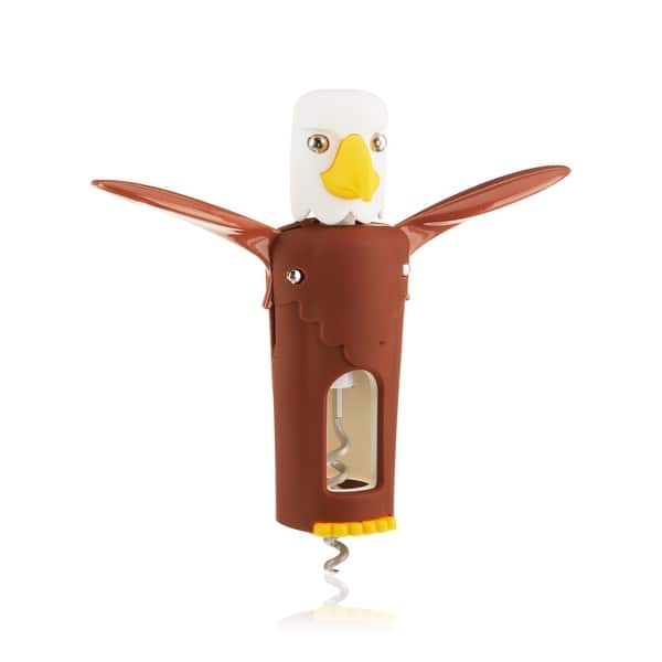 True Zoo Bald Eagle Winged Corkscrew SoftTouch Wine Bottle Cork Opener